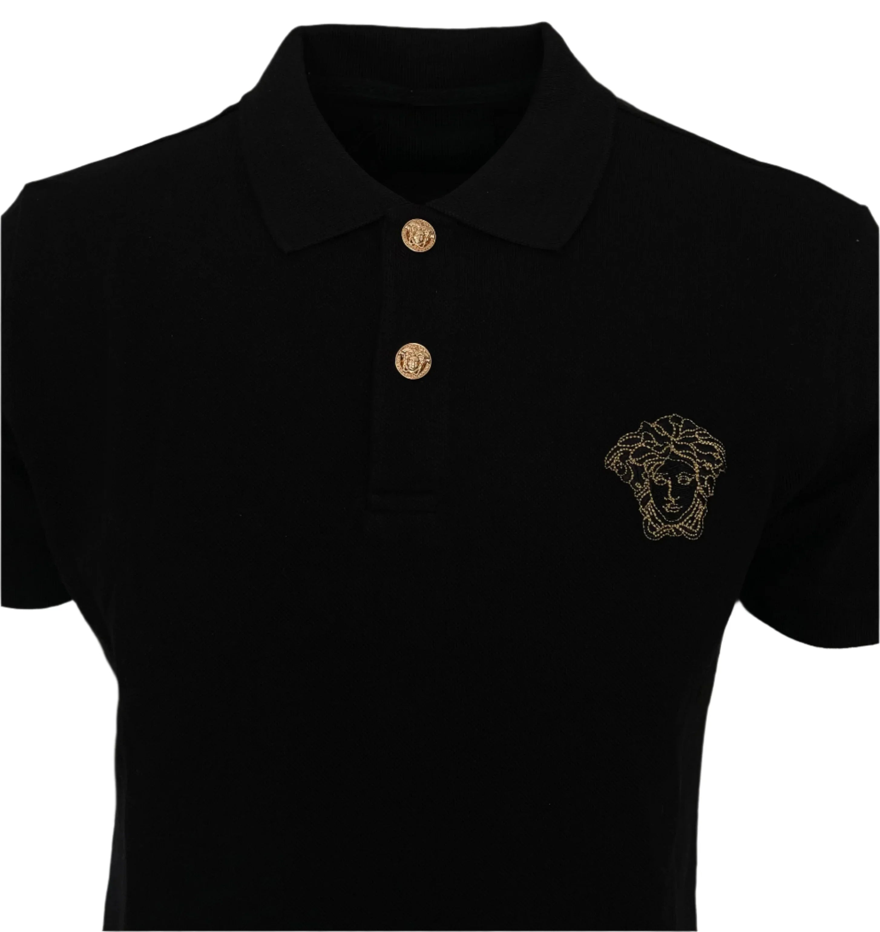 Versace Men's Polo Shirt In Black