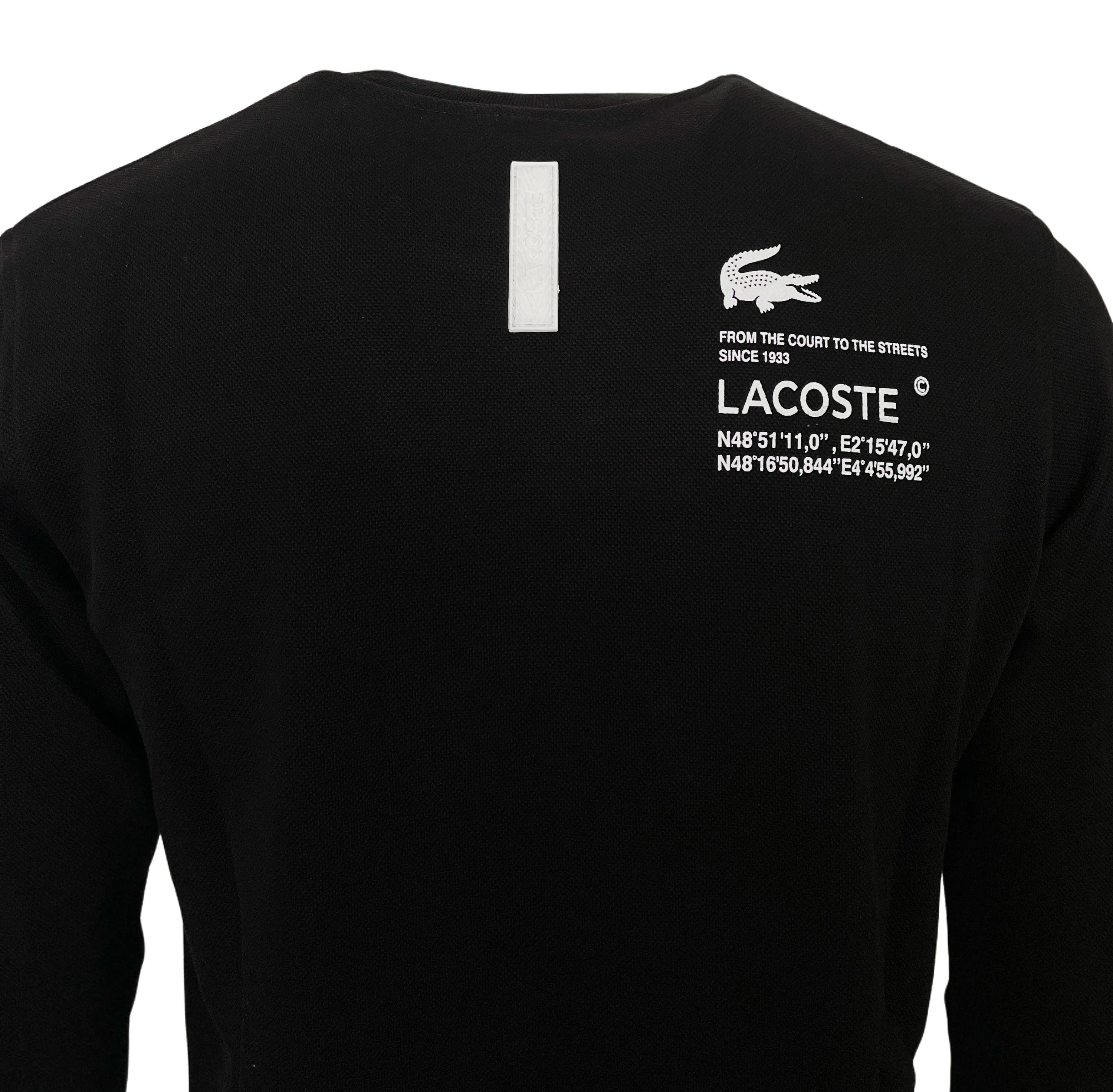 Lacoste Men’s Crew Neck Sweatshirt in Black